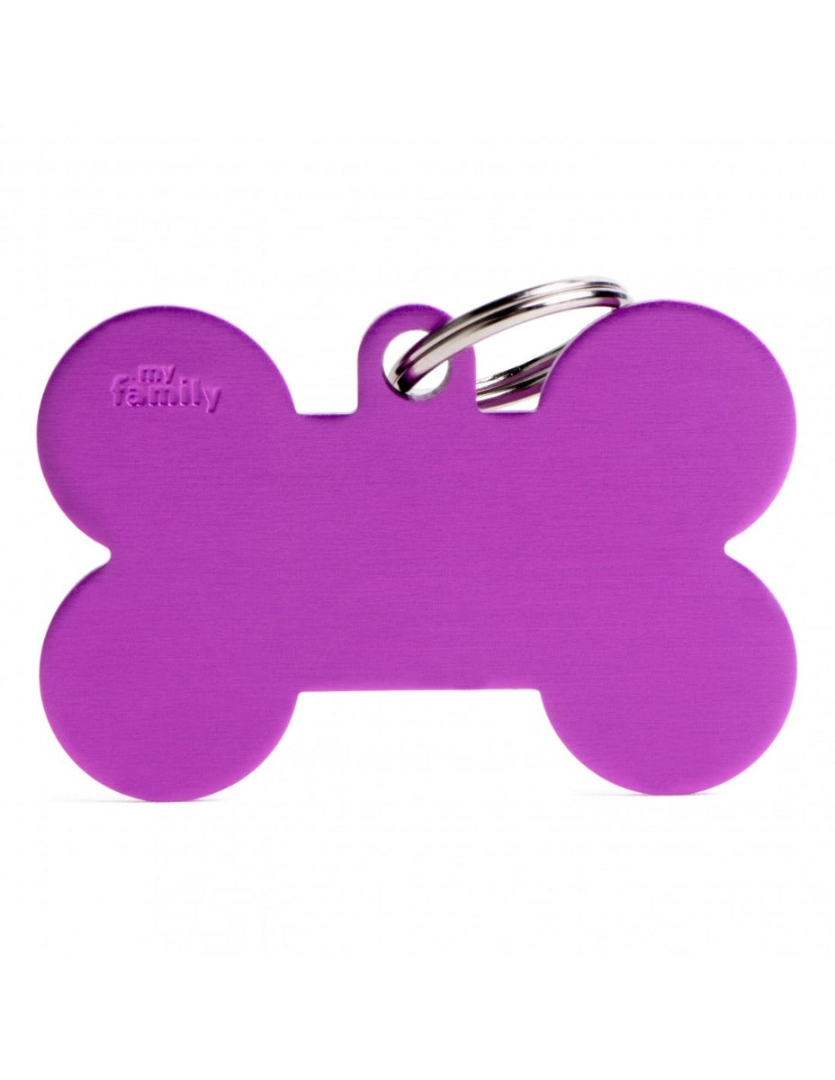 Placa Basic Hueso XL Aluminio "My Family" Morada
