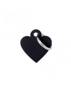 Placa Basic Corazón Aluminio "My Family" Pequeña Negra