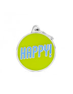 Placa Charms "My Family" Happy
