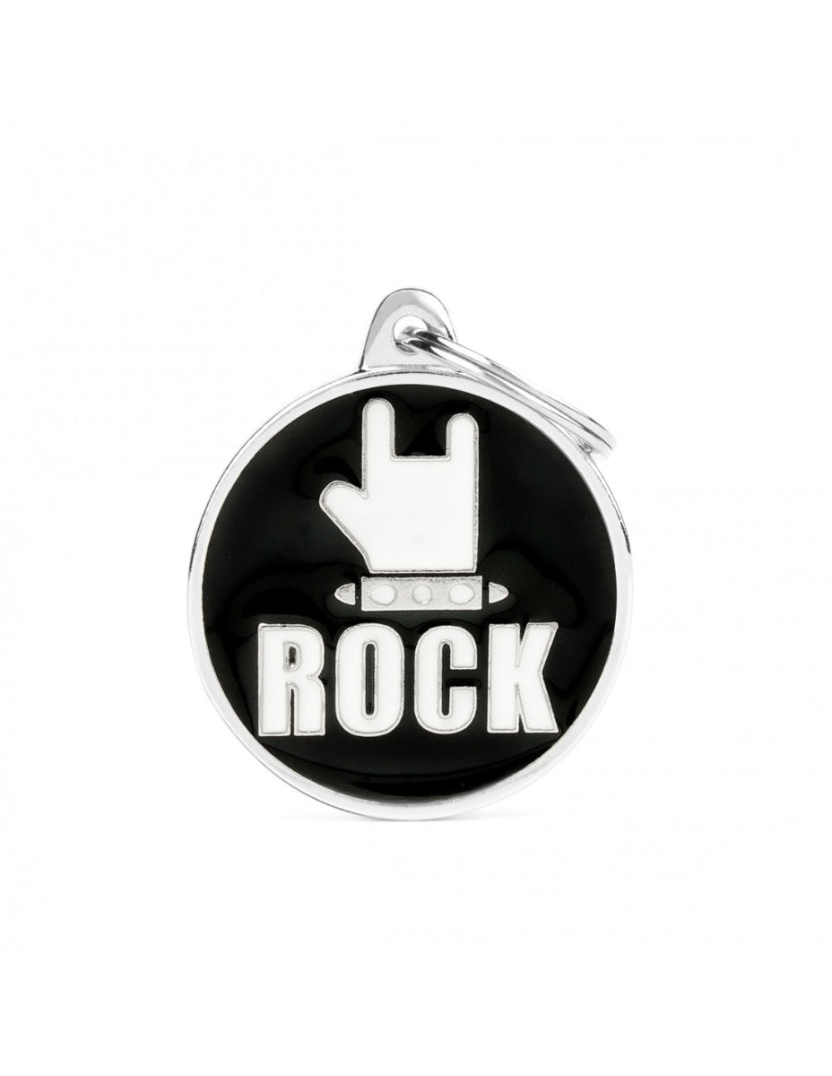 Placa Charms "My Family" Rock