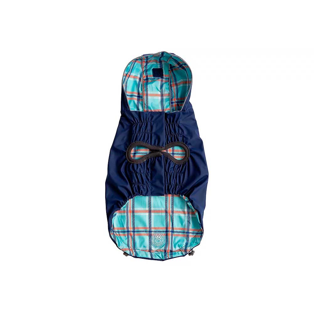 Impermeable Reversible Azul para Perros - S