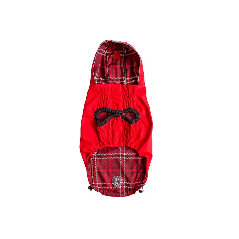 Impermeable Reversible Rojo para Perros - S
