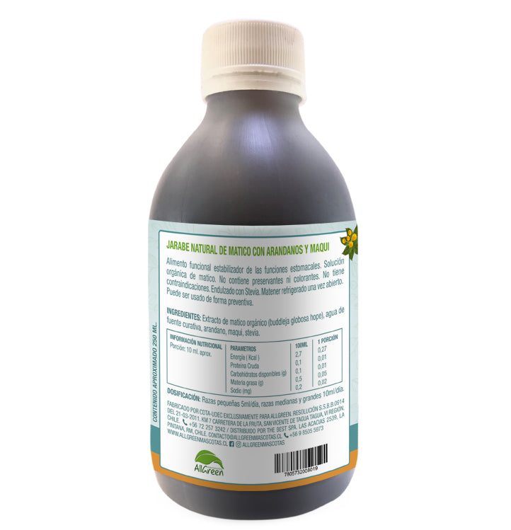 AllGreen Jarabe de Matico Gastro-Protector para Mascotas