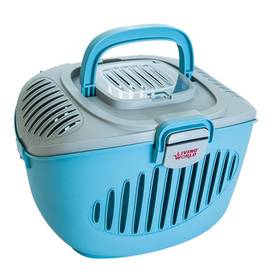 Jaula de Transporte Living Word - Celeste/Gris