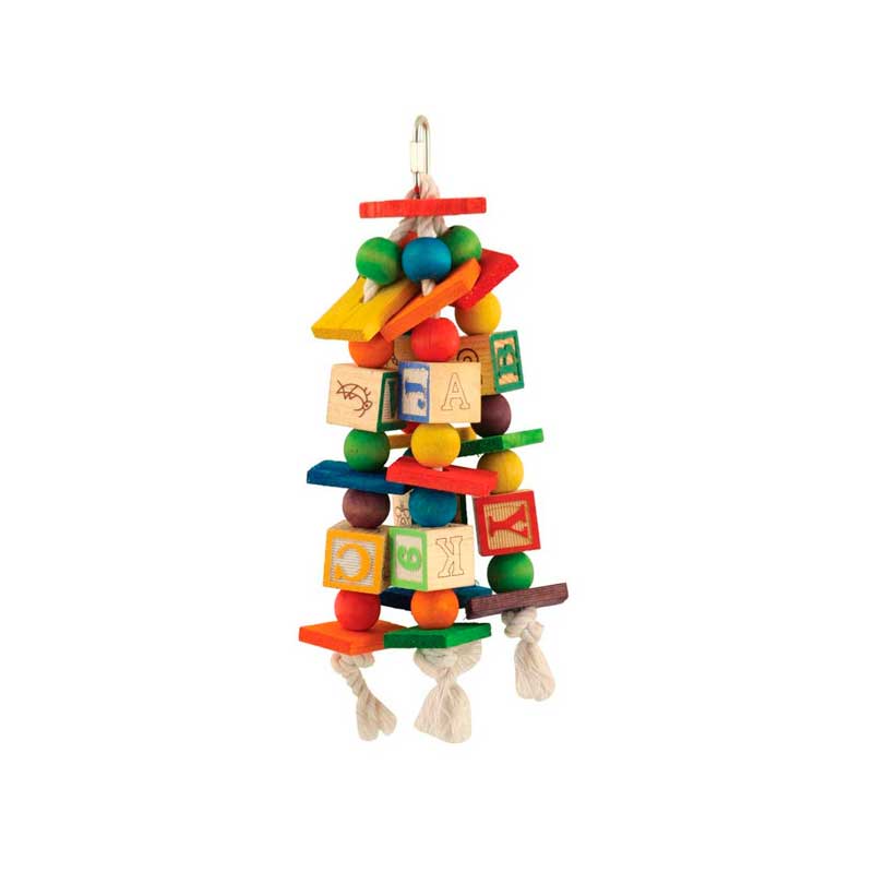Juguete para Aves con Cuerdas y Bloques