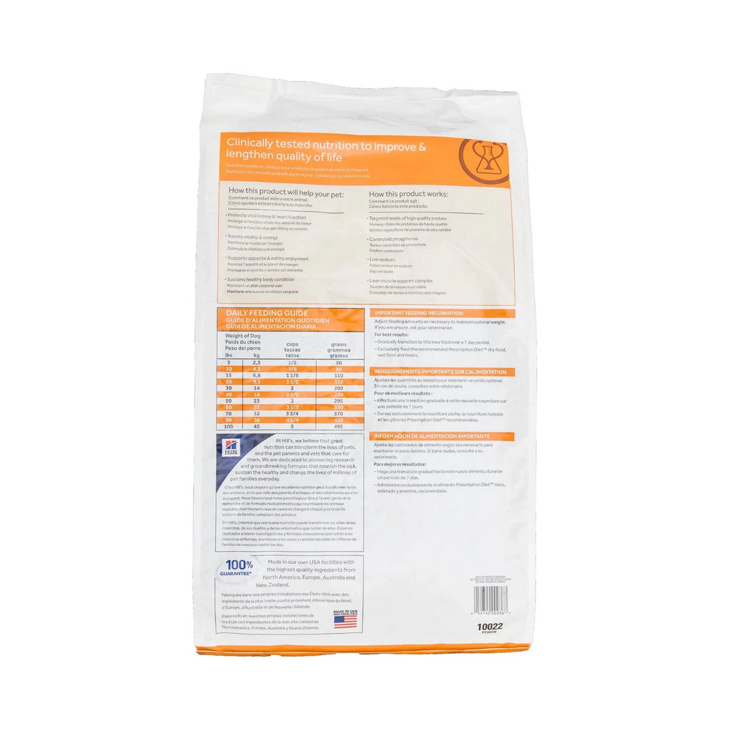Hill's k/d Cuidado Renal para Perros en bolsa, alimento clínico con pollo formulado para apoyar la función renal en perros adultos.