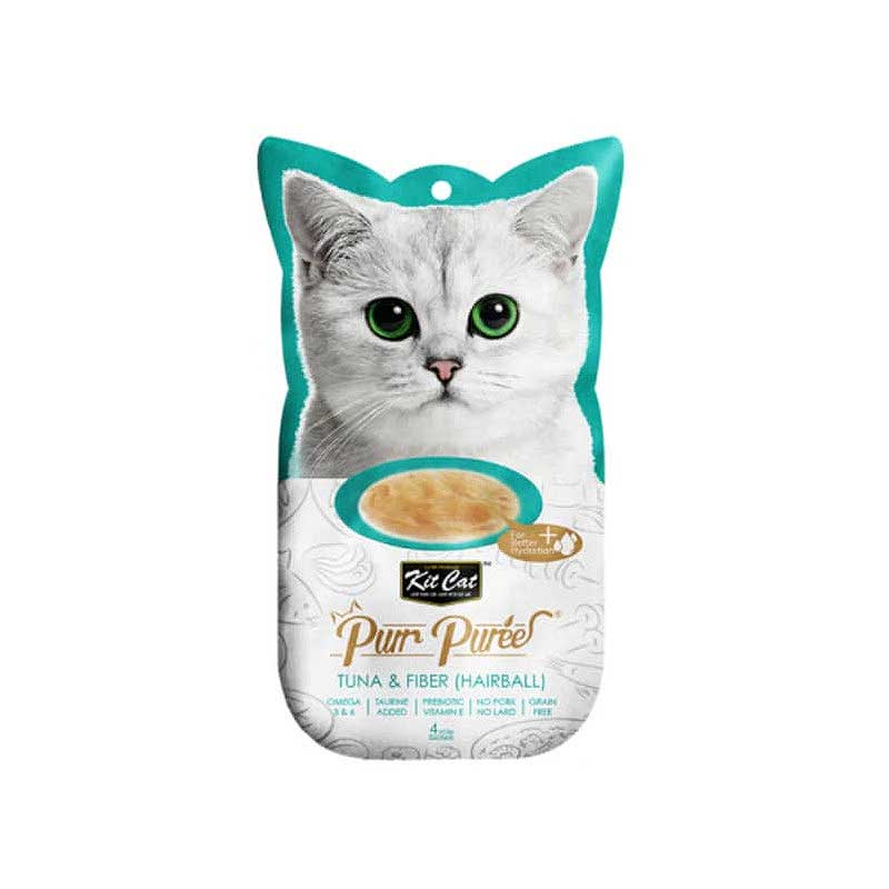 Kit Cat Purr Puree Atún y Fibra (Hairball)