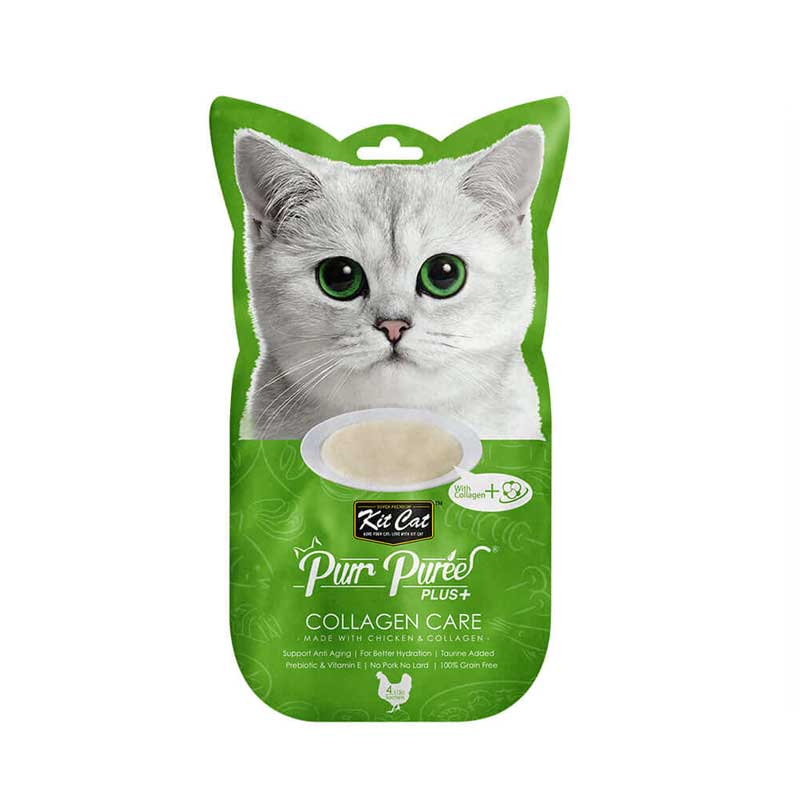 Kit Cat Purr Puree Plus+ Collagen Care Pollo