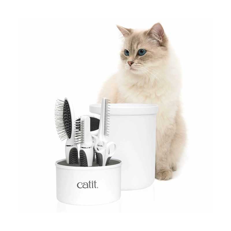 Kit de Grooming Catit para Gatos Pelo Largo