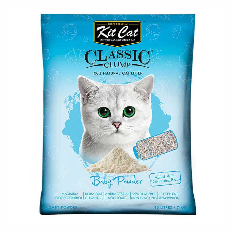 Kit Cat Arena Sanitaria Baby Powder - 7 Kg