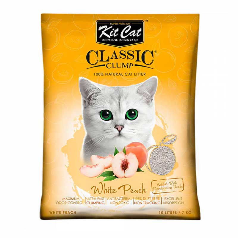 Kit Cat Arena Sanitaria Durazno Blanco - 20 Kg