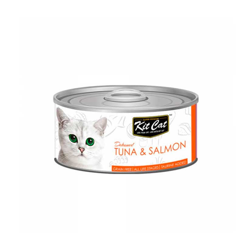 Kit Cat Lata Deboned Toppers Atún y Salmón 80 g
