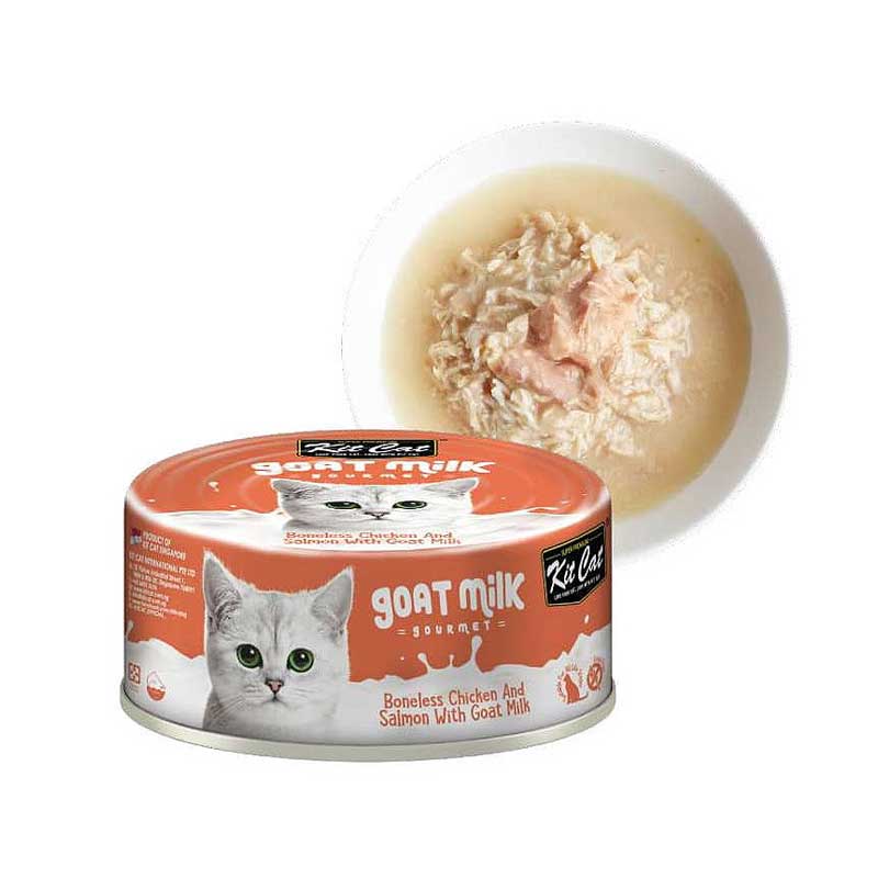 Kit Cat Lata Goat Milk Gourmet Pollo y Salmón 70 g
