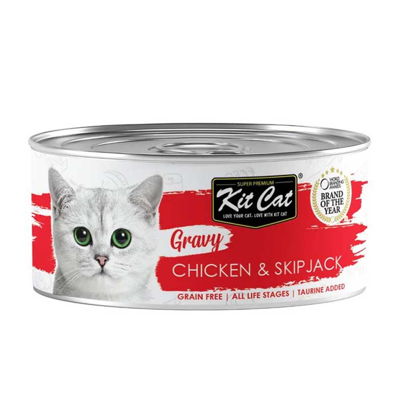 Kit Cat Lata Gravy Pollo y Bonito 70 g