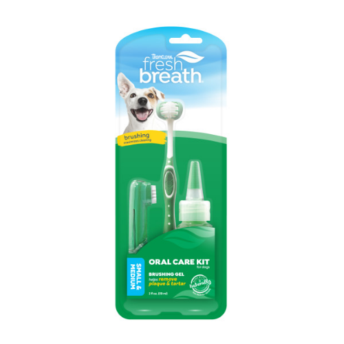 Kit Cuidado Dental Tropiclean para Perros Pequeños y Medianos 