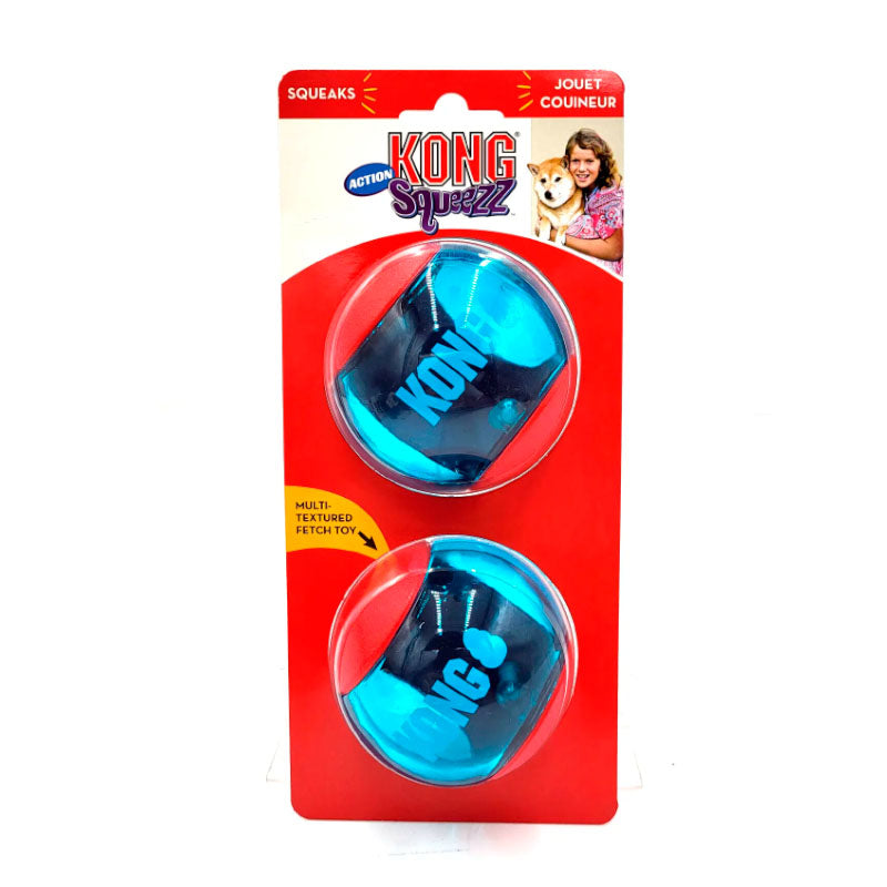 Kong Squeezz Pelota Acción Roja/Azul