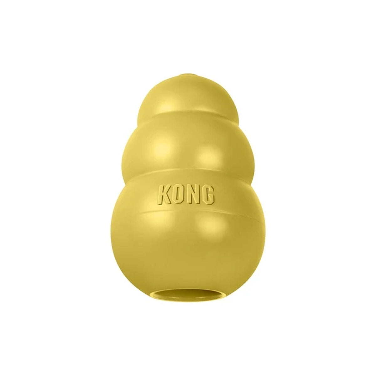 Kong Classic Gold Juguete para Perros - Edición 50 Años, juguete dorado de goma con la clásica forma KONG.