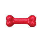 Hueso KONG "Goodie Bone" Clásico color rojo, juguete de goma resistente para perros con forma de hueso y espacio para premios.
