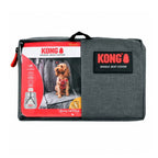 KONG Funda para Asiento Individual de Auto acolchada en color gris con bordes rojos, diseñada para proteger el asiento del vehículo.