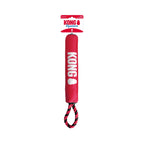 Kong Signature Juguete Stick con Cuerda de tela roja resistente, con asa de cuerda trenzada para lanzar y tirar.