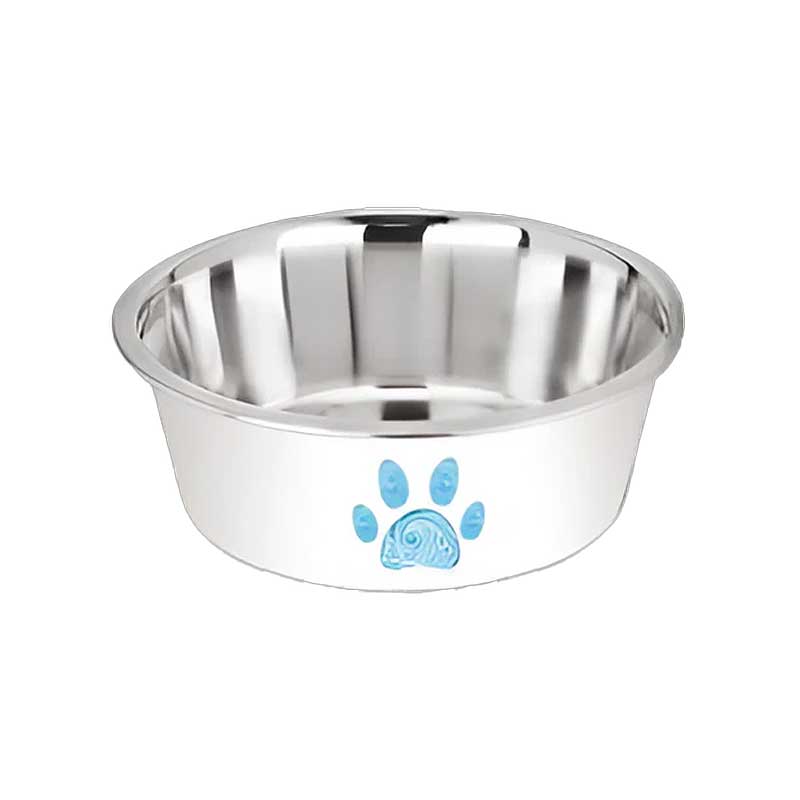 Kumar Plato Blanco con Patita Azul para Perros - 1600 ml