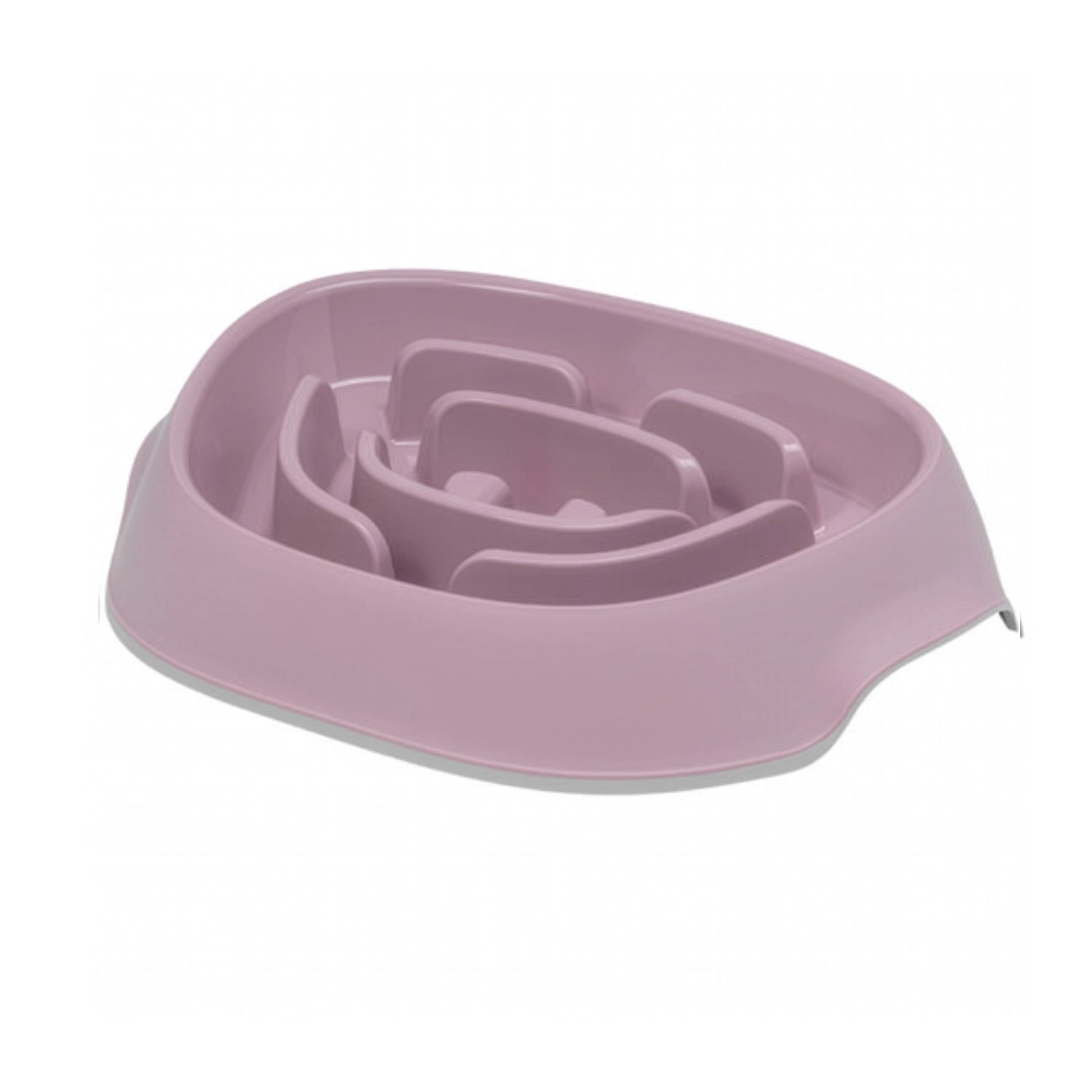 Comedero Lento Slomo Moderna color lila, bowl para perros con laberinto interior que ayuda a reducir la velocidad al comer.