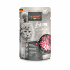 Leonardo Pouch Cordero y Arándano alimento húmedo para gatos, pouch premium con cordero y arándanos rojos.