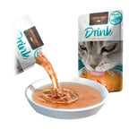 Leonardo Pouch Drink Bacalao del Atlántico para gatos, snack líquido con caldo y trozos de pescado en envase individual.