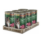 Lata Leonardo Lata Superior Selection Pavo con Trucha y Arándanos para gatos, receta gourmet con pescado y pavo.
