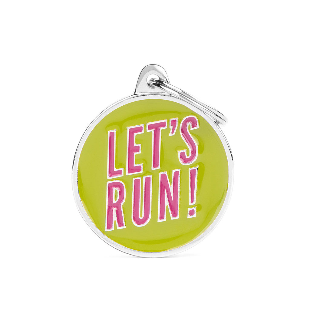 Placa Charms "My Family" Let's Run