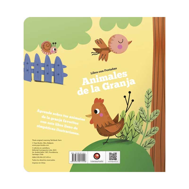 Libro Con Pestañas Animales De La Granja