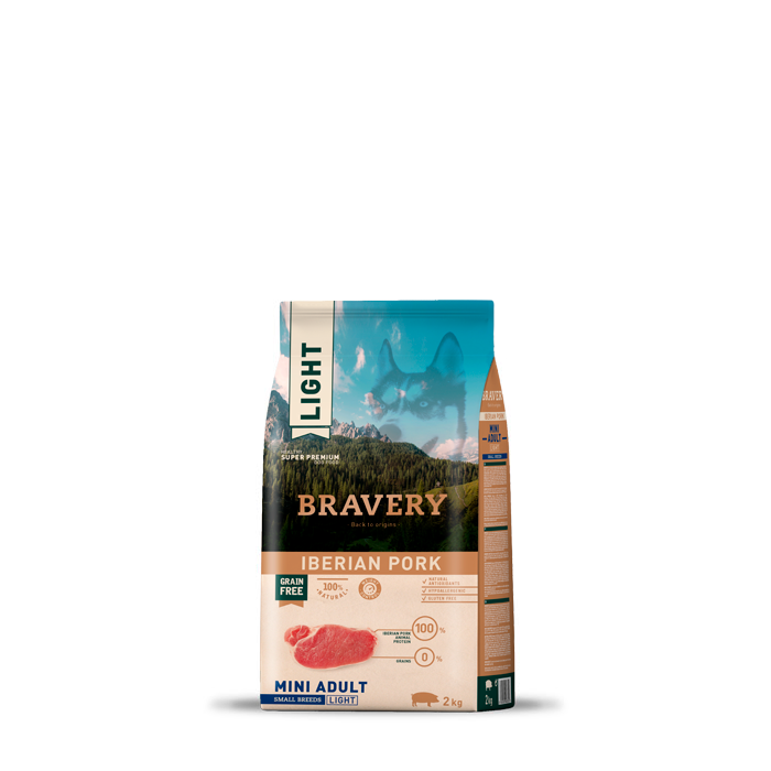 Bravery Light Cerdo Ibérico Razas Pequeñas - 2 Kg