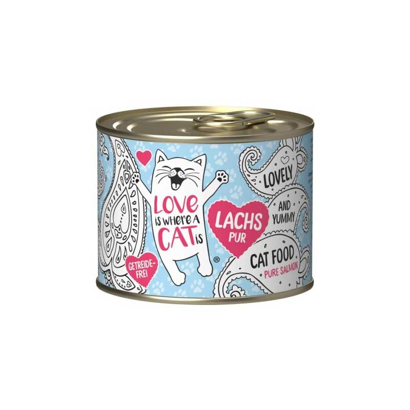 Love is Where a Cat is Lata Pure Salmón 200 g