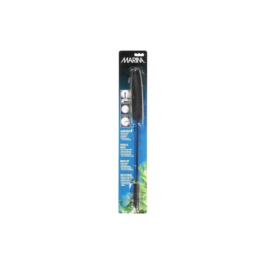 Marina Kit de 3 Cepillos Limpiadores en empaque, set de cepillos largos y delgados para limpiar tubos y accesorios de acuarios