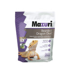 Mazuri "Bearded Dragon Diet" para Dragón Barbudo, bolsa de alimento para reptiles con imagen de dragón barbudo en portada.