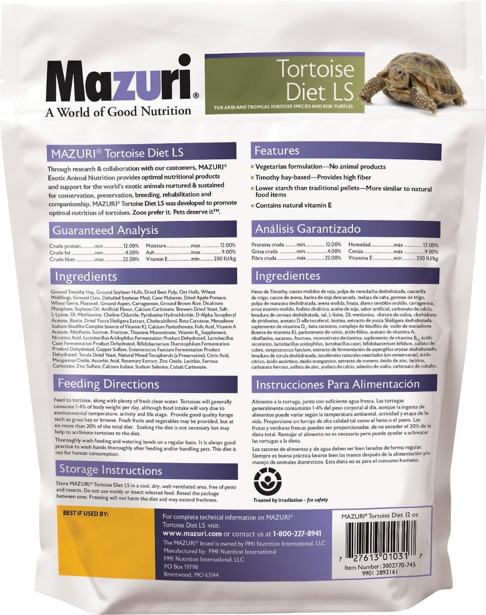 Mazuri "Tortoise Diet LS" para Tortugas Terrestres
