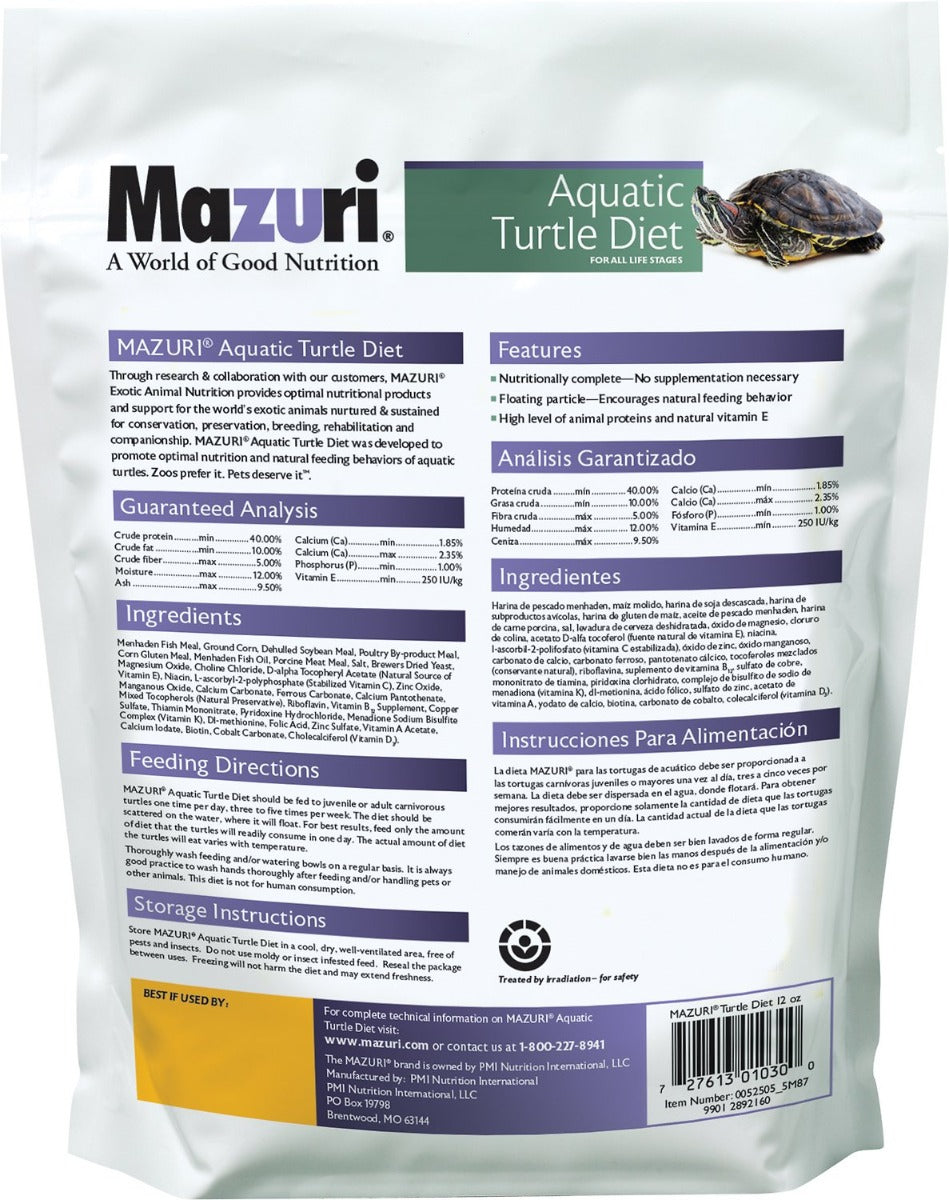 Mazuri "Turtle Diet" para Tortugas Acuáticas