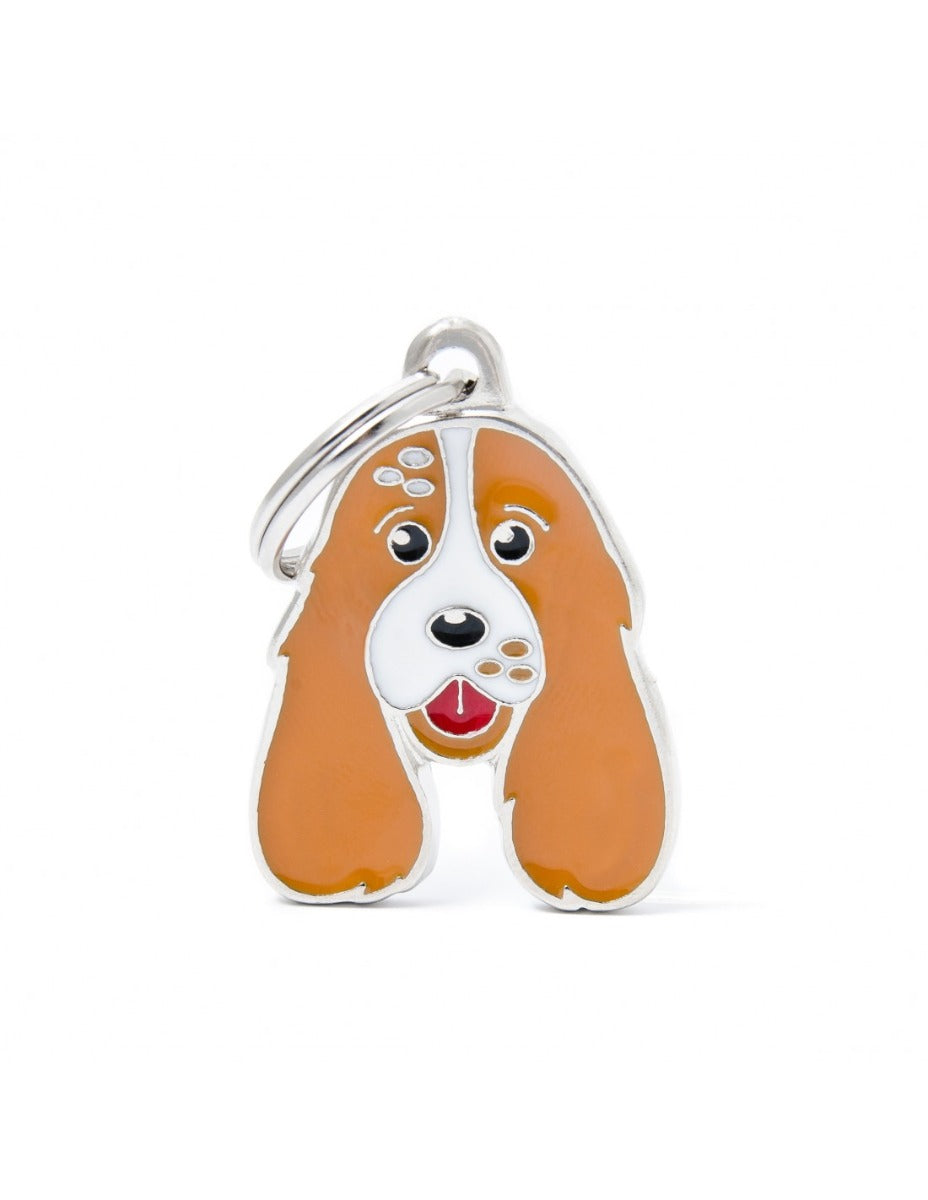 Placa Friends Perro Cocker Spaniel Blanco/Naranjo