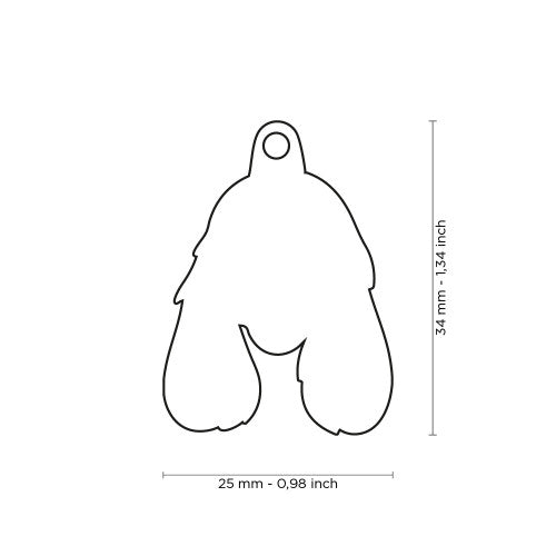 Placa Friends Perro Cocker Spaniel Blanco/Naranjo