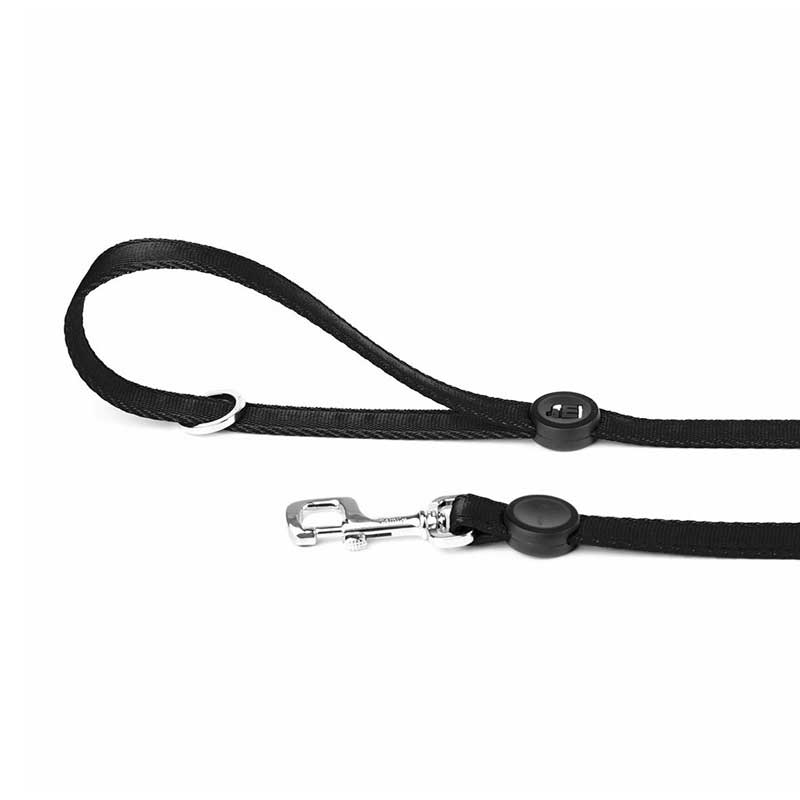 My Family Correa Plana NFC Memopet para Perros Negro