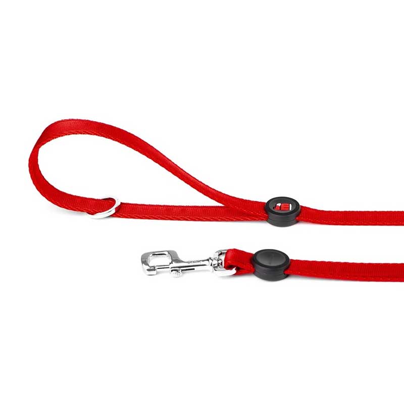 My Family Correa Plana NFC Memopet para Perros Rojo