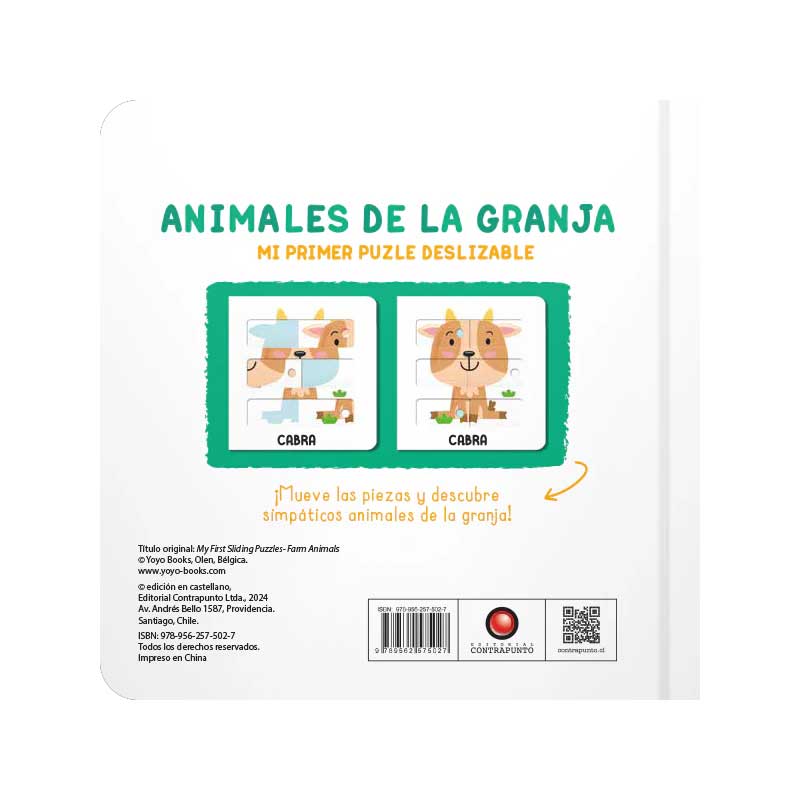 Mi Primer Puzle Deslizable Animales De La Granja