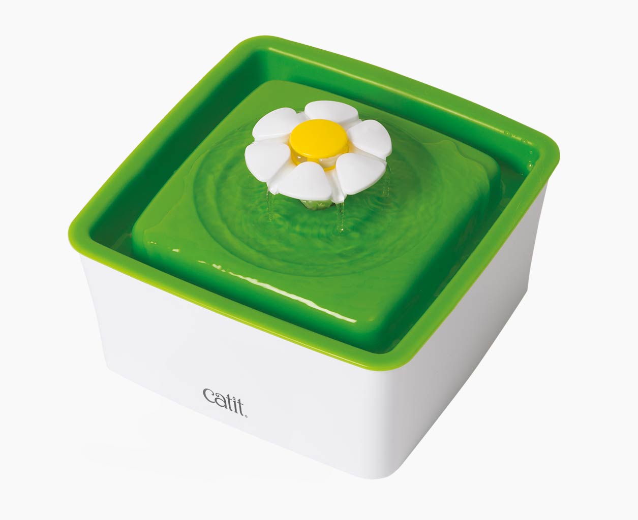 Mini Bebedero Estilo Fuente Floral para Gatos