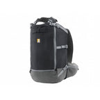 Ruffwear Mochila Outdoor para Mascotas en color negro y gris, con correas ajustables, cierre lateral y diseño ergonómico.