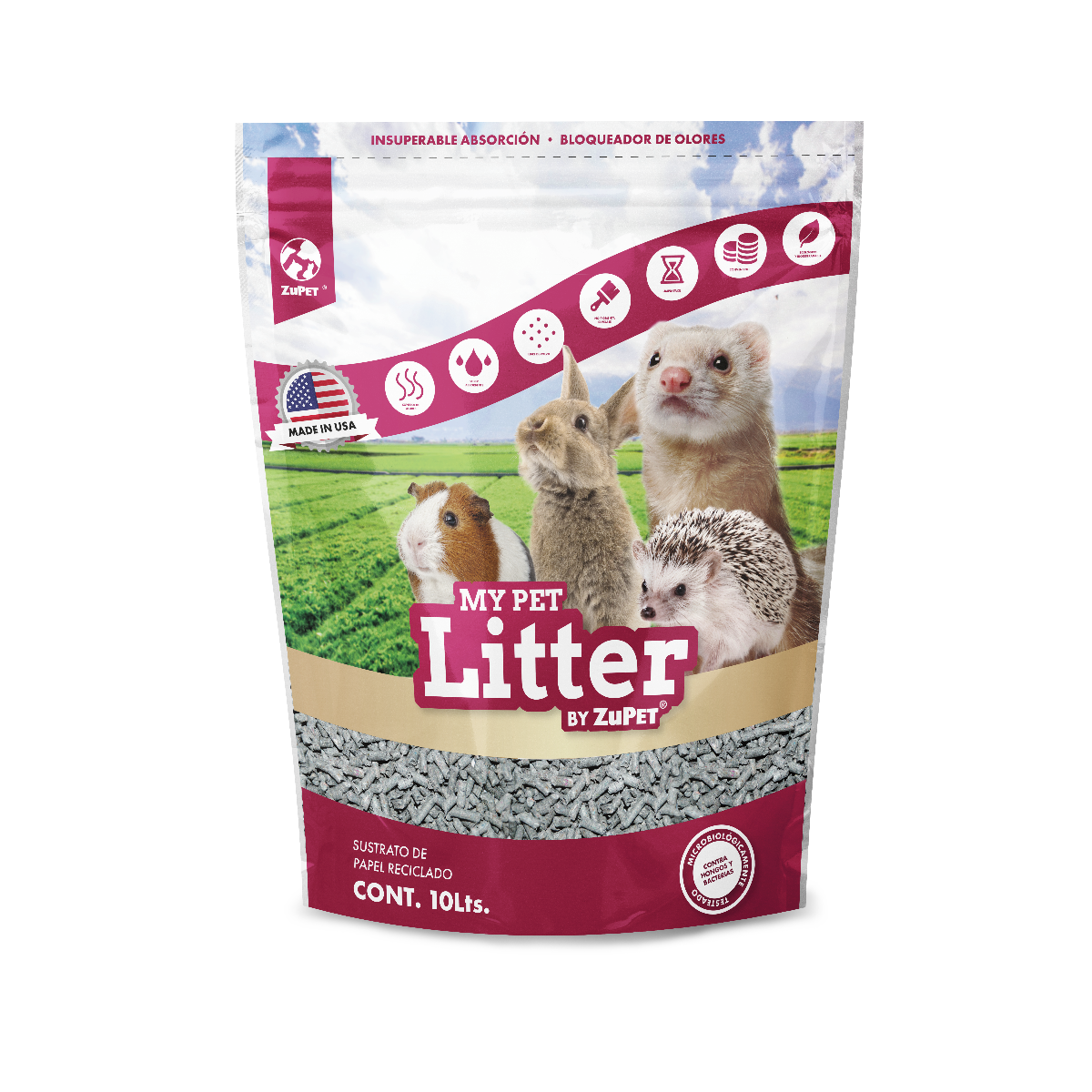 Sustrato de Papel Reciclado "My Pet Litter" - Suelto / 10 Litros