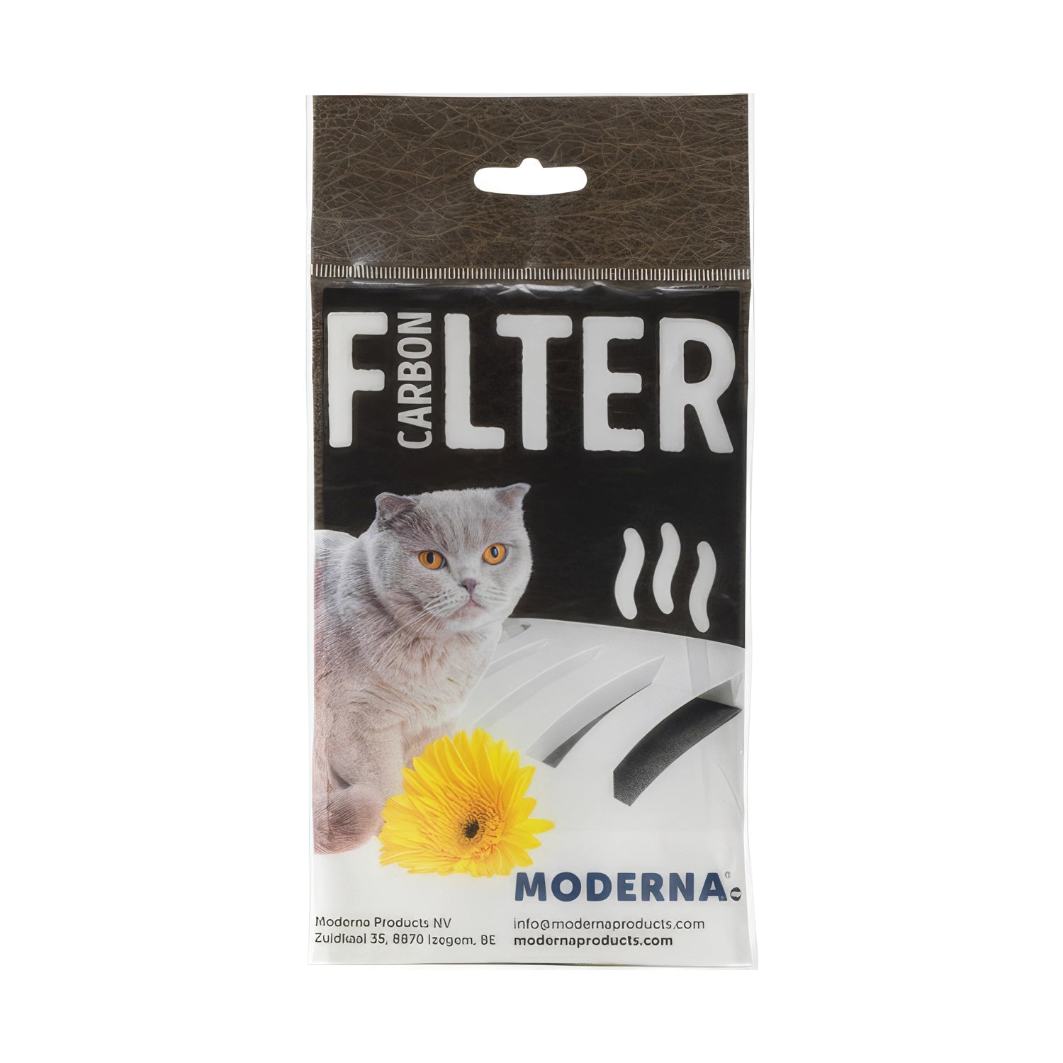 Filtro de Carbón para Arenero Moderna color negro, repuesto cuadrado diseñado para ayudar a controlar olores en areneros.