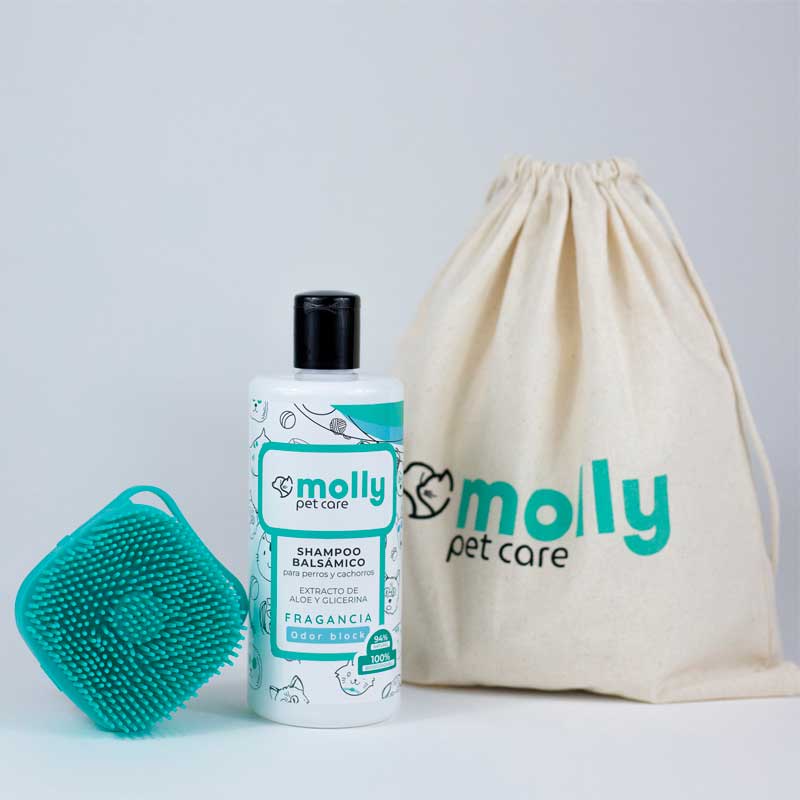 Molly Pet Care Pack 1 x Shampoo Balsámico + Cepillo