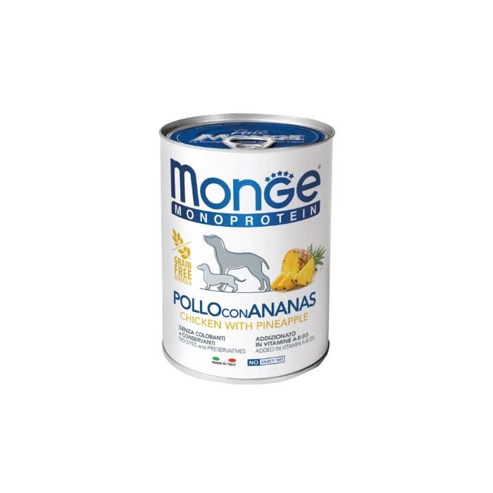 Monge Lata Perro Mono Protein de Pollo con Piña 400 g