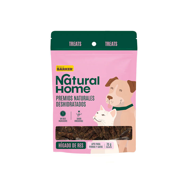 Natural Home Snacks Hígado de Res para Perros y Gatos 70 g
