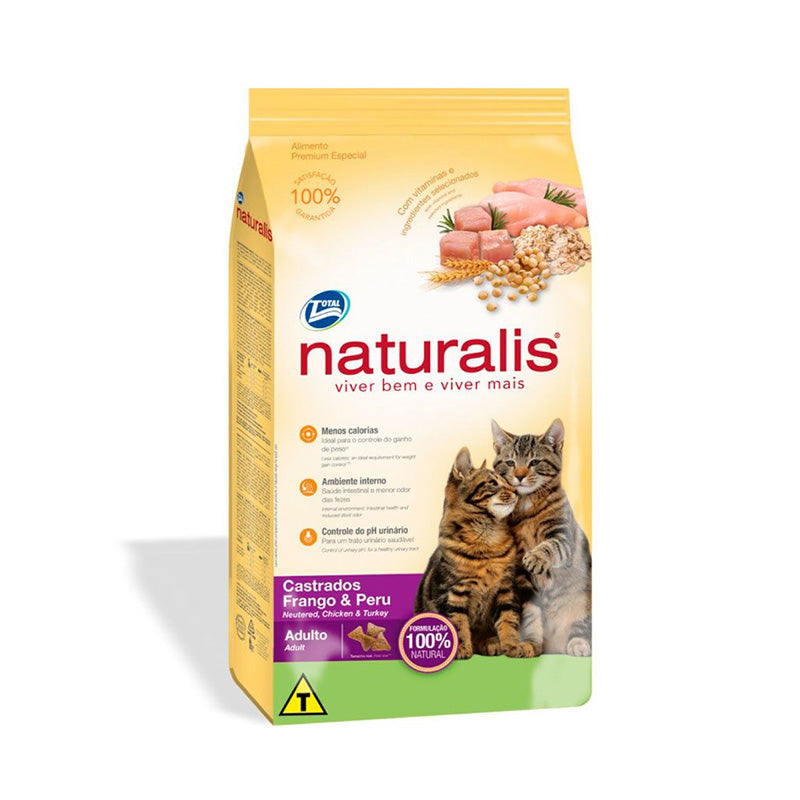 Naturalis Pollo y Pavo para Gatos Castrados - 3 Kg
